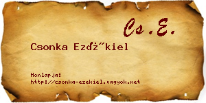 Csonka Ezékiel névjegykártya